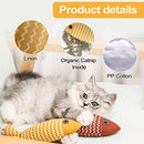 3 Pack Catnip Toy, Fish Cat Toy, Cat Chew Toy Bite Resistant Catnip Toys for Cats, Catnip Cat Toys, Cat Teething Chew Toy