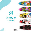 ROFFT Maxi Scooter for Kids Ages 6-12 Lean-to-Steer 3 Wheel Scooter for Kids Ages 6-12 PU Light-Up Wheels Kids Scooter Adjustable Height Light Weight Aluminum Scooters T-Bar Colorful Design Printed