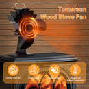 TOMERSUN 3 Blades Heat Powered Stove Fan for Wood/Log Burner/Fireplace