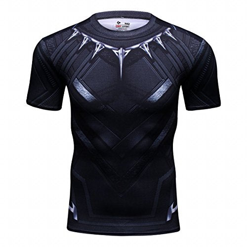 Cody Lundin, men's compression t-shirt for jogging, fitness, red, short-sleeved  shirt with Spiderman's outfit motifs