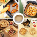 Air Fryer Disposable Paper Liners Square, 7.9 Inch Air Fryer Parchment Paper Liner 100 PCS, Non-Stick Air Fryer Paper Pads Oil Resistant, Waterproof, Food Grade Baking Paper for Roasting Microwave