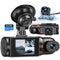 Dash Cam Front and Rear Inside 3 Channel Dashcam for Cars 1080P Dash Camera Adjustable Lens 3 Ways Triple Car Electronics w 32GB card G-sensor Parking Monitor Loop Recording Night Vision