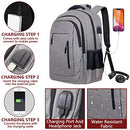 Ogetok Travel Backpack for Men,Business Laptop Backpacks,Casual Computer Daypack College Students Bookbag with USB Charging/Headphone Port for Women Teens Boys Fits 17.3 Inch Notebook