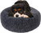 Dog Beds for Small Dogs, Washable Pet Bed for Cat Puppy Soft Round Fluffy Donut Self Warming Bed, Dog Calming Bed for Indoor, Dark Grey