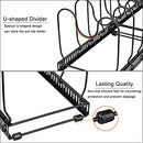 Toplife Expandable Pans Organizer Rack, 10 Adjustable Compartments, Cookware Holder for Pantry or Cabinet, Black