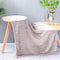 Ultra Soft Double Sided Microfiber Polyester Blanket for Extra Warmth in Bed, Luxury Light Weight Flannel Throw Perfect for Keep Warm snuggling on The Sofa Couch Chair (40"X50", Tan)