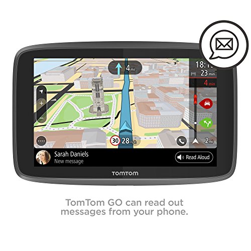TomTom Car Sat Nav GO 620, 6 Inch with Handsfree Calling, Siri, Google Now, Updates via WiFi, Lifetime Traffic via Smartphone and World Maps, Smartphone Messages, Capacitive Screen, Black