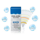 7 in 1 Pool Test Strips, 100pcs, Pool & Spa Test Strips, Water Quality Testing Strip for Hardness, Chlorine, Bromine, pH, Alkalinity, and Cyanuric Acid in Freshwater Saltwater Swimming Pool