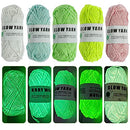 5 Rolls Glow in The Dark Yarn 58 Yard Luminous Yarn for Crocheting Soft Glow Crochet Yarn 5 Colors Glow Yarn Knitting Creative Luminous Knitting Yarn Fluorescent Yarn for DIY Arts Crafts Party