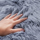 Big Ant Sheepskin Seat Covers, Sleek Design Authentic Australian Full Size Car Seat Pad Soft Long Wool Warm Seat Cushion Cover Winter Protector - Universal Fit for Cars Driver Seat Office Chair(Gray)