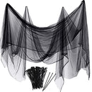 Zonon Insect Netting Garden Mesh Netting Fly Bird Net Barrier Hunting Blind Plant Protecting (3 x 30m, Black)