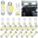 24 Pieces Dome Light LED Car Bulb Kit Set T10 31 mm 42 mm Festoon Bulbs Interior Replacement Bulbs for Car Map Door Courtesy(White)