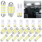 24 Pieces Dome Light LED Car Bulb Kit Set T10 31 mm 42 mm Festoon Bulbs Interior Replacement Bulbs for Car Map Door Courtesy(White)