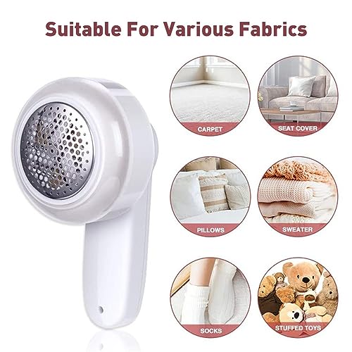 Gominimo USB Rechargeable Fabric Shaver with 6 Blades Stainless Steel, 3.5V Cordless Electric Lint Remover, Easy Remove Fuzz Pills Bobbles Trimmer, Easy Grip Fabric Defuzzer