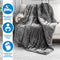 Sherpa Fleece Weighted Blanket 15 lbs for Adult, Cottonblue Sherpa Flannel Cozy Plush Bed Blanket, Fuzzy Sherpa Flannel Blanket Full Size, Minky Soft Blanket for Sofa Bed,48 x 72 inches,Grey