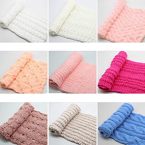 Soft Cotton Knitting Yarn 4 Packs, Fluffy Cotton Yarn Perfect for Soft Throw and Baby Blankets, Arm Knitting, Crocheting and DIY Crafts (Pink)