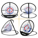 Pop Up Golf Chipping Net with Golf Hitting Mat, Golf Target Chipping Net Collapsible 8 Golf Practice Balls 4 Golf Tees Rubber Tee Holder Fixed Tools for Indoor Outdoor Swing (Net+Mat)