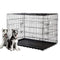 i.Pet Dog Crate Cage 36" Pet Kennel Crates Puppy Cat Fence House Outdoor Indoor Portable Carrier, Metal Wire with Triple Doors Lockable Foldable with Removable Tray and Handle