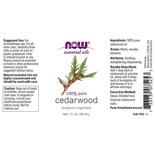 NOW Cedarwood Oil, 1-Ounce