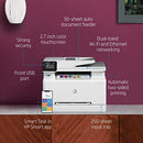 HP Color LaserJet Pro MFP M283FDW, Wireless/USB 2.0, Fast 2 Sided Printing, 12PPM, A4 Printer, Small Office/Home Office Printer, Grey (7KW75A)