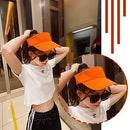 2 Pieces of Sun Visor Hats Adjustable Sport Visors Cap Visors for Women and Men (One Size), Orange, One size