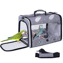 Bird Carrier with Stand Perch, Breathable Bird Travel Cage Parrot Carrier for Hiking, Airline Approved