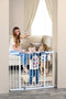 Dreambaby Liberty Extra-Wide Baby Safety Gate - with Smart Stay-Open Feature - Fits Openings 99-105.5cm Wide & 76cm Tall - White - Model F867
