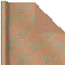Hallmark Holiday Sustainable Kraft Gift Wrap with Cut Lines on Reverse (3 Rolls: 90 sq. ft. ttl) Wintry Nature: White Snowflakes, Blue and Green Foliage, Christmas Trees, 0005JXW1051