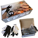 50 Ct Black Disposable Nitrile BBQ Gloves with 2 Cotton Liners for Outdoor Cooking Grilling Smokers and Barbecue Competition, Chef or Kitchen use 50 outers / 2 Inners Gloves