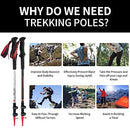 Naturehike Trekking Pole, Ultra-Light(185g) Telescopic Aluminum 7075 & Carbon Fiber Trekking Pole for Walking, Hiking, Climbing and Outdoors