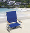 Rio Brands 5 Position Classic Lay Flat Beach Chair with Backpack Straps, Blue, 8.5"