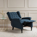 (Dark Blue) - Elizabeth Tufted Dark Blue Fabric Recliner Arm Chair