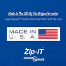 Zip-It Hair Clog Removal 25-inch Overall Length Drain Snake Cleaner (3-Pack) – Red White & Blue Edition – Unclog Your Sink, Shower, & Tub In Seconds – Non-toxic, Made in the USA