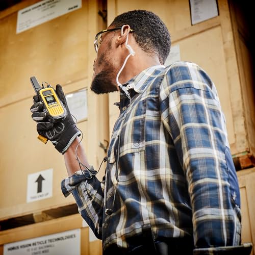 DEWALT DXFRS800 2 Watt Heavy Duty Walkie Talkies - Waterproof, Shock Resistant, Long Range & Rechargeable Two-Way Radio with VOX (2 Pack)