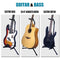 GLEAM Guitar Stand - Adjustable Fit Electric, Classical Guitars and Bass, Guitar Accessories, Folding Guitar Stand