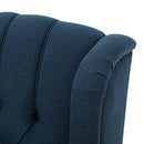 (Dark Blue) - Elizabeth Tufted Dark Blue Fabric Recliner Arm Chair