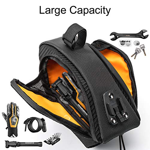 ROCKBROS Bike Saddle Bag Pouch Water Bottle Bike Bag Under Seat Waterproof for Road Mountain Bike