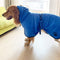 Microfiber Pet Robe Fast Dry Pet Bath Towel Dog Bathrobe with Adjustable Strap Hood Bath Towels for Pet Bath,Blue