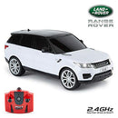 CMJ RC Cars 118GRRW Range Rover Sport Officially Licensed Remote Control Car 1:18 Scale Working Lights 2.4Ghz White