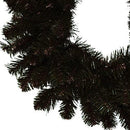 SHATCHI 55cm Black Christmas Wreath Plain Alaskan Pine for Fireplaces Home Wall Door Stair Artificial Xmas Tree Garden Yard Decorations,Black Plain,Wreath (55cm),SHATCHI