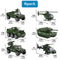 Hautton Diecast Toy Vehicles, 6 Pack Alloy Metal Action Toys Model Cars Playset Tank, Jeep, Panzer, Attack Helicopter, Anti-air Vehicle, Scout Helicopter for Kids Boys Toddlers