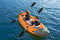 Bestway | Hydro-Force Rapid X2 Kayak| Inflatable Boat Set with Hand Pump, Paddles, Seats, Fins and Storage Bag | Two Seater