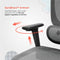 ErgoTune Supreme Ergonomic Office Chair - Adjustable Backrest Desk Chair, Lumbar Support, Headrest, 5D Armrests - High Back Breathable Durable Mesh Recline (Charcoal Black)