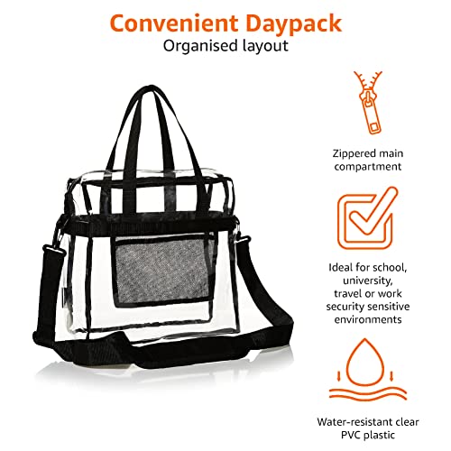 Amazon Basics Stadium-Approved Transparent Tote - Clear