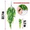 Artificial Plants Faux Hanging Plant Fake Boston Ferns Vines Plastic Artificial Hanging Plants for Homes Decoration (2 PCS)