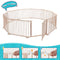 10 Panels Baby Playpen Fence Pen Safety Gate Activity Centre Pet Dog Cat Enclosure Barrier Playground Pine Wood Portable Play Room