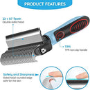 IFAN™ Professional 2-in-1 Pet Comb Cat Brush Dog Brush Cat Grooming Comb Dog Grooming Comb Remove Fleas & Knot-Open & Carding & Flying Hair Removing Tools for Long & Short Hairs Dogs & Cats (22+87tooth)