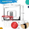 Indoor Mini Basketball Hoop Electronic Scoreboard with 4 Replacement PVC Mini Soft Basketballs, LED Over The Door Basketball Hoop Basketball Toys for Boy Girl Toddler Teen Men Gift
