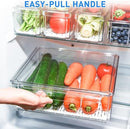 Fridge Clear Organizer Bins Stackable - 10 Pack Refrigerator Organizer Bins with Lids, BPA-Free Produce Fruit Storage Containers for Storage Clear for Food, Drinks, Vegetable Storage