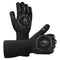 Heat Proof Resistant Oven BBQ Gloves Kitchen Cooking Silicone Mitt (Black)
